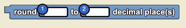 Round To Decimal Place(s) block syntax