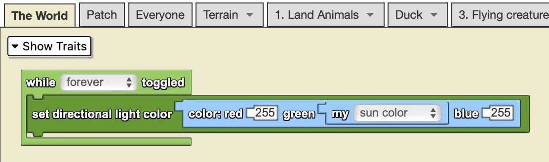 Set Directional Light Color example code 3