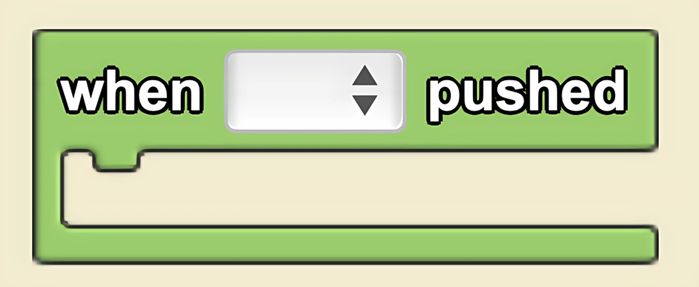 When Pushed block