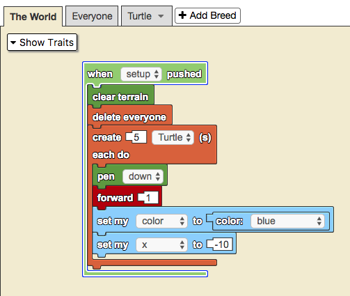 Traits code example
