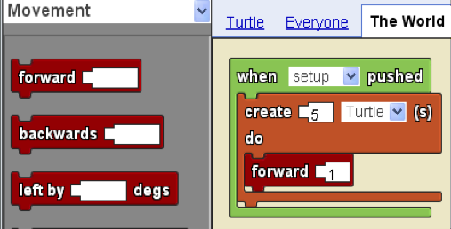 Forward movement code