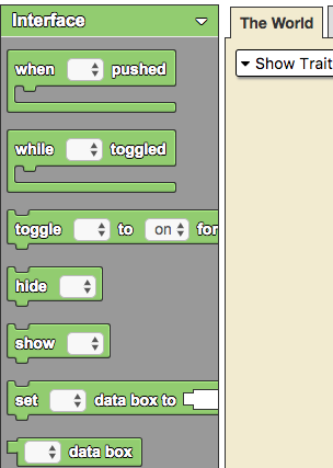 Interface drawer blocks