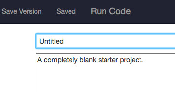 Project title field