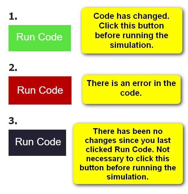 Run Code button states