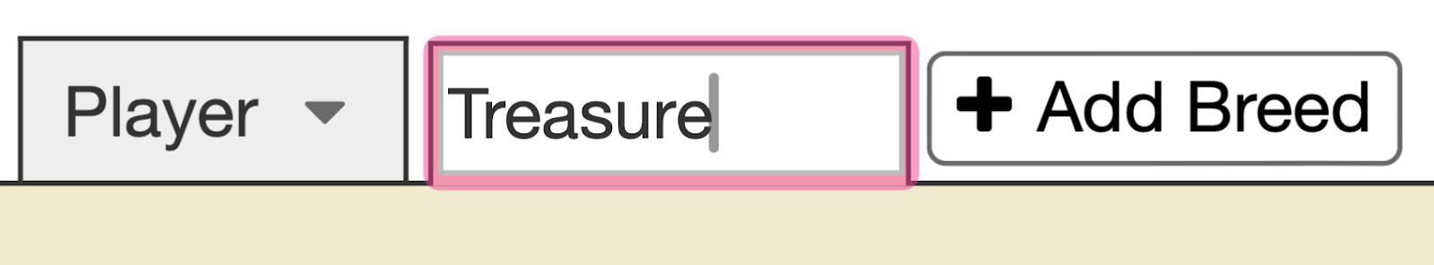 Adding Treasure breed