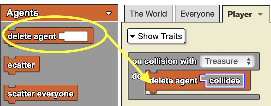 Delete collidee code