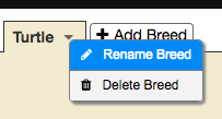 Rename breed dropdown