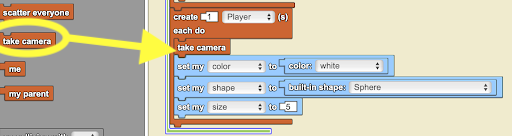 Take camera code